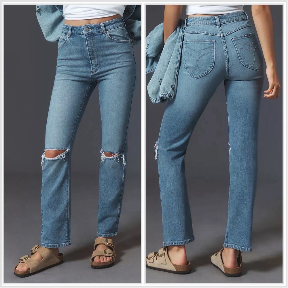 Rolla’s High Rise Straight Jeans Size 27 EUC Organic Cotton
